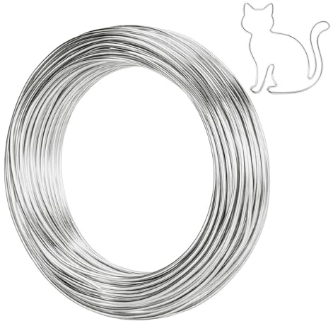 KINGLAKE Basteldraht 2 mm, 30M Draht zum Basteln, Aludraht Biegen, Silberdraht Metalldraht für Schmuckherstellung, Skulpturen DIY, Fahrradmodelle, Bonsai