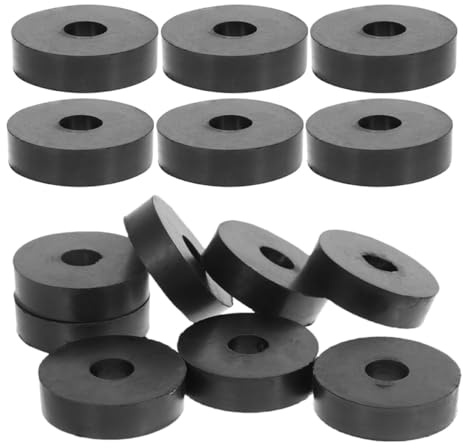Baluue 25 Rondelles en Caoutchouc Anti-vibrations, Amortisseurs Résistants 25x10x8 Mm et 10x12 Mm, Lot de 25 Pièces pour Équipements Industriels, Isolation Phonique et Protection