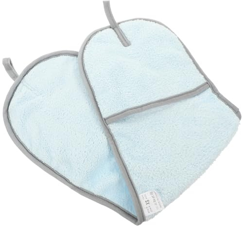 Kisangel Toalla para Mascotas de Vellón Coral Azul, Toalla de Secado Rápido y Cómoda para Perros y Gatos Baño