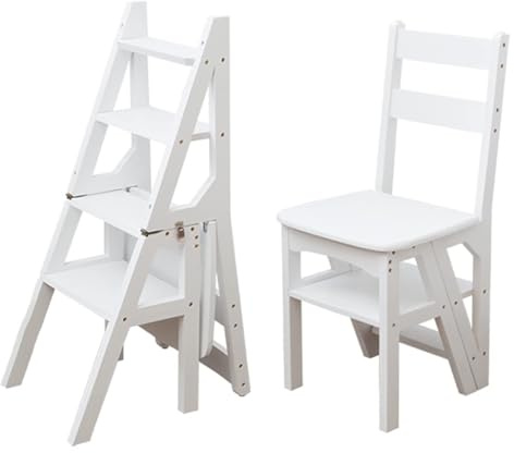 Silla de escalera plegable convertible para biblioteca, taburete y soporte de exhibición para uso doméstico