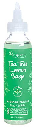 Renpure Plant-Based Beauty Tea Tree Lemon Sage Refreshing Moisture Scalp Serum, 4 Fluid Ounces