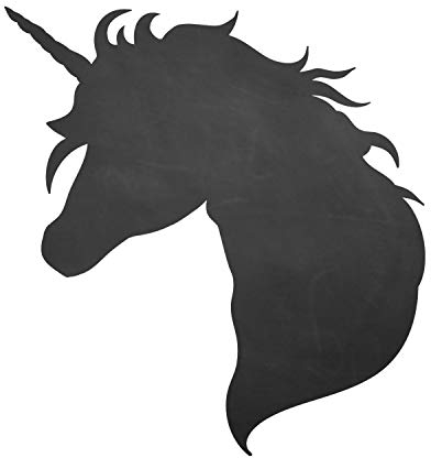 005 Einhorn - selbstklebende Tafelfolie/Kreidefolie inkl. 3 Stück Kreide - Größe: 750 x 800 mm - Kinderzimmer Wanddeko