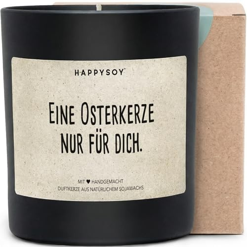 Eine Osterkerze nur für dich - Duftkerze mit Spruch als Geschenk zu Ostern, liebevolle Aufmerksamkeit, blumiger Duft, Kerze im Glas