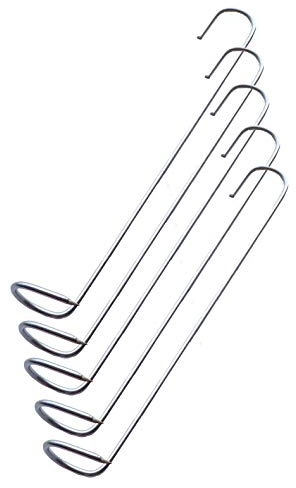 Räucherteufel Rundbogen-Räucherhaken 14cm/2mm, 5 Stück, Wide 15mm, große Hakenöse