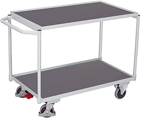 Tischwagen mit 2 Ladeflächen, RAL 7035 RAL 7035 Lichtgrau
