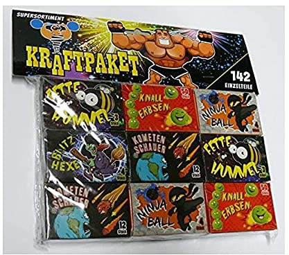 Startrade 284 Teile Jugendfeuerwerk Kraftpaket Kat F 1 Jahresfeuerwerk