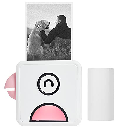 Bisofice Poooli L1 Mini Fotodrucker Thermofotodrucker 200dpi BT Wireless Receipt Label Sticker Maker für Arbeitsplan Memo Studiennotizen Listen Journaldruck Kompatibel mit Android iOS Smartphone