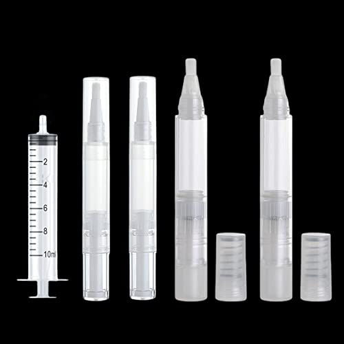 HyzaPhix 5 Stück Ausbesserungsstifte, Ausbesserungs Stift, Befüllbare Pinselstifte zur Reparatur von Wandfarbe Möbeln Tapeten, Touch Up Paint Pen, Korrekturstift nachfüllbar