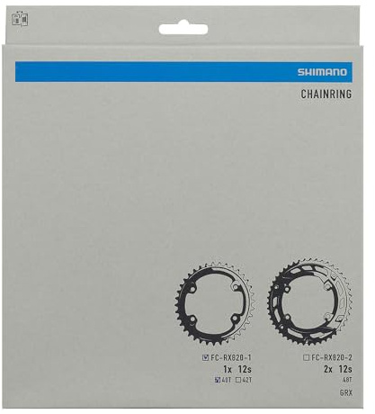 SHIMANO Grx Fc-Rx820-1 Kettenblatt, Silver/Black, One Size