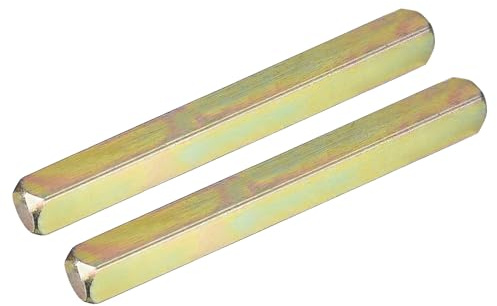 sourcing map 2Pcs Door Knob Spindle, Spare Door Handle Spindle Bar, 70mm Long Door Spindle Replacement, Gold