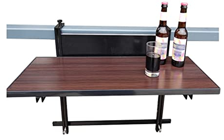 GMLBRMW Hängetisch, klappbarer Balkon-Geländertisch, höhenverstellbare Gartenmöbel, Balkon-Hängetisch, klappbarer Gartentisch