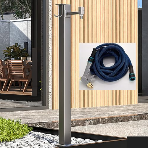 XRRJFYH Wassersäule Garten Edelstahl Wasserhahn 1/2 Zoll Wasserhahn Säule Wasserzapfsäule Frostsicherer Außenwasserhahn Auslaufhahn (Size : B-80cm-Side water inlet)
