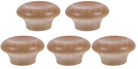 Alipis 5pcs Universal Wood Pot Lid Handles Heat-resistant Small Pan Lid Knobs Replacement Accessories for Cookware