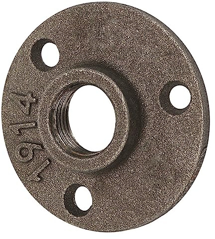 Tbest 10 Piezas de Aleación de Hierro Fundido, 3 Agujeros, 65 Mm, Brida Dn15, Base de Tubo, Rosca de Piso, Brida de Aleación de Aluminio, Accesorios de Tubería Científica Industrial