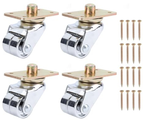 Piano Caster Wheel, 4 Pcs Metal Caster Wheel Furniture Casters Wheels 360 Degree Rotatable Swivel for Furniture Bookshelf Sofa