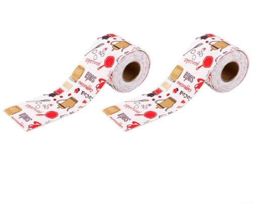 Sumsoctober 2 rollos de tira absorbente de agua, burlete engrosado para ventana, vidrio, absorción de agua, autoadhesiva, cuña para sellado de ventana, excluidor de aire de puerta (A)