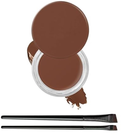 Brown Gel Eyeliner Pot - Long-Lasting Cream Eye Liner Makeup with Precision Brush for Natural and Smudge-Proof Daily Eye Makeup, Water-Resistant and Suitable for Soft Looks