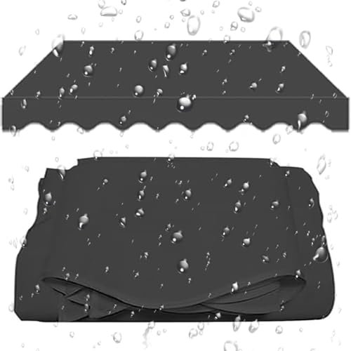 Copertura superiore di ricambio per tenda da sole manuale a scomparsa (solo tessuto), impermeabile, in tela (antracite, 200 x 150 cm)