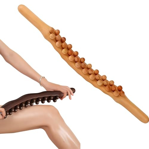 Gua Sha Massage Roller, Holz Scraping Stick, 31 Massagerollen, Massagestab Für Muskelentspannung, Nacken, Rücken, Bauch, Beine, Arme