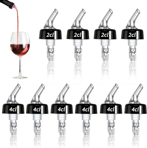 KEORHEZ 10 Stück ausgießer spirituosen,flaschenausgießer,4cl Dosierhilfe Bottle,2cl Pourers Dispenser, Bar Portionierer, Dosierhilfe Ausgiesser Für Wein für Flaschen für Wein Home Bar