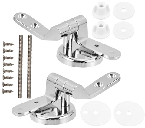 AUTSUPPL CharnièRe De Lunette Wc En Alliage De Zinc Avec Vis Kit De Remplacement Pour Abattant Toilette À Frein De Chute Anti-Bruit Facile À Installer