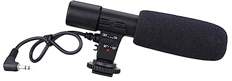 Toddmomy Microfono per Fotocamera DSLR Professionale Condensatore Xlr Leggero per Interviste e Registrazioni Audio con Alta Sensibilità e Batteria