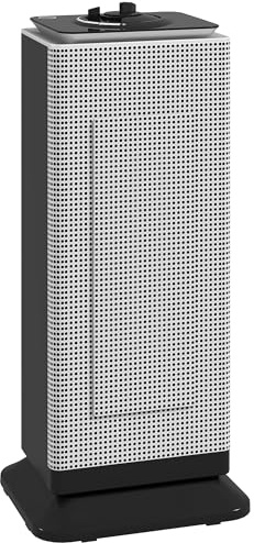 HOMCOM Calefactor Eléctrico Bajo Consumo Cerámico, 2000W PTC, con 3 Modos, Termostato Regulable, Oscilación de 55°, Protección contra Vuelcos y Sobrecalentamiento para 15㎡ en Dormitorio, Negro