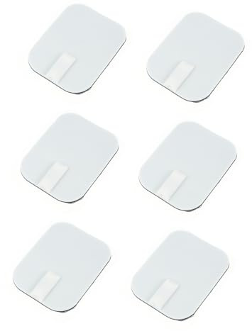 MOLUCKFU 6 piezas Almohadillas Fisioterapia Autoadhesivas Unidades Parches Cuadrados Electrodos Silicona Conductora para Masaje y Corporal