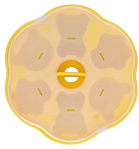 CHICIRIS Moule à Gelée en Silicone, Patte de Chat, Ours, Glaçon, Gâteau, Pudding, Moule de Cuisine avec Couvercle, pour la Cuisine à Domicile, Nourriture pour bébé (YELLOW)