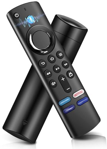 Telecomando Vocale Sostituzione,Applicabile AM-Z F1re St1CK (Lite & Gen 2 & Gen 3 & 4K &4K Max),Applicabile Cube Gen 2 & Gen 3,dotato di connettività Bluetooth e quattro tasti di scelta rapida
