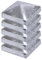 Chapeau de poteau forme pyramide en acier galvanisé 71 x 71 mm
