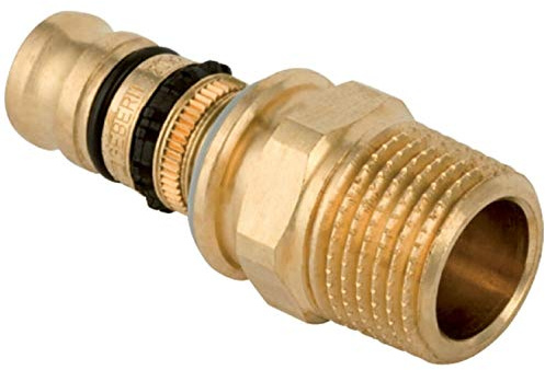 Geberit Mepla Fitting Winkel Muffe Übergang T-Stück Verschraubung Reduktion Kupplung (Übergang AG, 16 mm x 1/2)