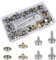 Marine Canvas Snap Fastener Kit, Druckknöpfe Set, Handwerker Metall Muttern und Bolzen Set, Boot Schrauben 3/8 Zoll und 5/8 Zoll Stecknuss für Bootsabdeckung Möbel Leinwand (50 Sätze)