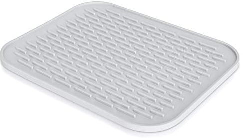 Super Kitchen Non-Slip Silicone Trivets, Small Dish Drying Mat Draining Board Mat, Pot Holder Heat Resistant Pad, Spoon Rest, Coaster,Table Mat Placemat (Grey, 29.5 x 23.5 cm)