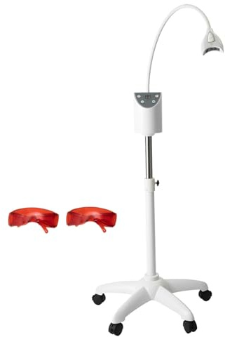 Zahnbleaching Set Professionell, 4 LED Bleaching Zähne, 2000mW/cm² Ausgangsleistung der Beleuchtung Zahnarzt Instrumente, 50cm Spectrum mit Fernbedienung 20 Zahnhülsen