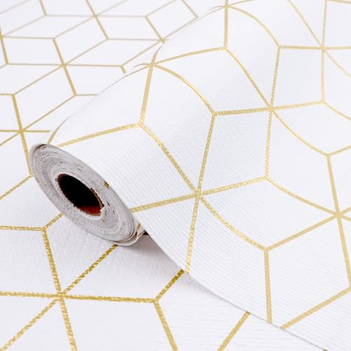 Drawer Shelf Liner Waterproof 10 Inch Wide X 20 Ft Non Slip Cabinet Liners Non Adhesive Pantry Shelf Liners Strong Grip Drawer Cupboard Mat for Closet Bathroom Refrigerator Gold