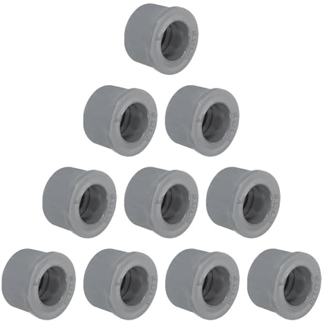 sourcing map 10 Pcs PVC DWV Reducer Bushing 1 x 1/2(Socket x Socket) Thread Coupling Connectors PVC Pipe Reducer Adapter Fitting for Pipe Connecting Home Sewer Plumbing, Grey