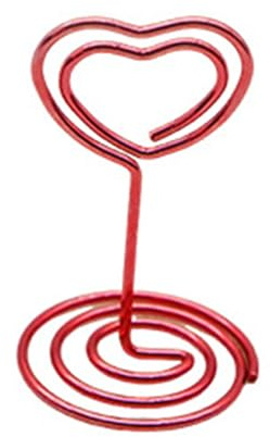 10 soportes para números de mesa de 1.9 pulgadas, soportes de alambre para tarjetas, notas, fotos, etiquetas de alimentos, para decoración de mesa de boda