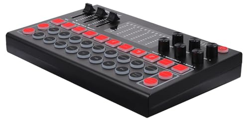 ANDRESLAD Carte Son Live M9 Éclairage LED Changeur de Voix Multifonction Compatible Multi-Plateformes Mixeur Audio Dsp Haute Performance Faible Latence pour Streaming Karaoké et