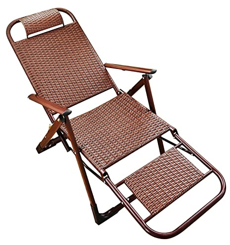 Sillón reclinable de jardín de gran tamaño | Tumbona plegable | Cómoda silla reclinable para patio | Silla de descanso al aire libre para relajación | Perfecta para césped y terraza