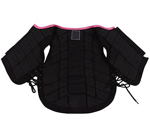 Gilet Protettivo da Equitazione per Bambini Schiuma Anti-Compressione per Assorbimento degli Urti Rosa per Equitazione per Bambini, Protezione per Il Corpo in Nylon Primav (CM)
