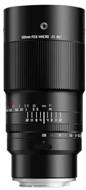 Compatible avec Sony E, Nikon Z/F, Canon RF/EF, Fujifilm X/G et Monture L 100 mm F2.8 2X Macro Objectif d'appareil Photo Plein Format(Fuji XF)