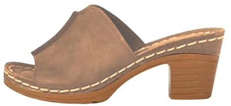 Ciabatte con Tacco Plateau Sandali Estive Eleganti Donna Cerimonia Zoccoli Comodi E alla Moda Pantofole Punta Aperta Comode Ciabatta Tacchi Casual Estate 2026 per Spiaggia E Vacanza