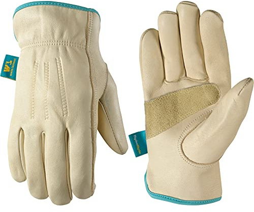 Wells Lamont Women's Water-Resistant Leather Work Gloves | Puncture Resistant, Reinforced, HydraHyde | Large (1167L)