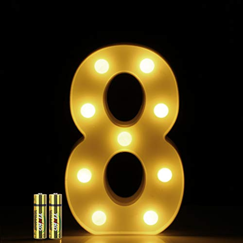 HONPHIER® LED-nummerlampor markis dekoration lysa upp siffror nattlampor skylt för hemmafest bröllopsdag dekor batteridriven (8)