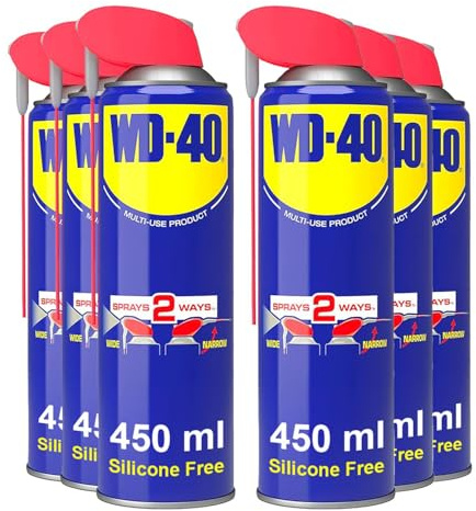WD-40 Smart Straw 6 Pack 450ml | Multi-Use Lubricant & Corrosion Inhibitor Value Pack for Home, Garage & Workshop