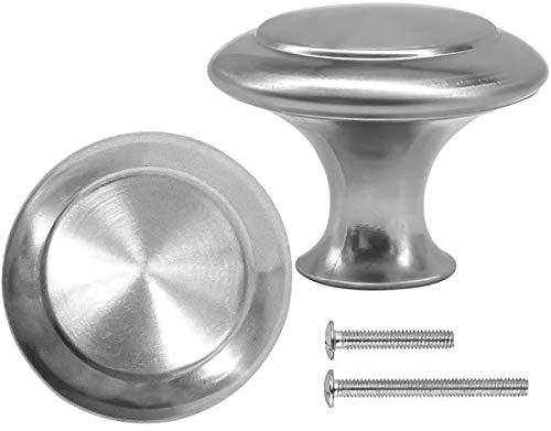 CHEF TIME 30 Packs Kitchen Cabinet Knobs Brushed Nickel Silver - Pull Hardware Handle, Drawer knobs for Kitchen Cupboard Door, Bedroom Dresser Drawer, Bathroom Wardrobe Hardware with Long Short Screws