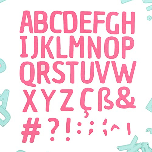 Craftelier - Set di 39 fustelle per lettere maiuscole e simboli per progetti di cartoleria, scrapbooking e artigianato | Compatibile con varie macchine e materiali | Dimensioni circa 3 cm