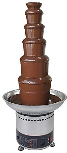 Fontaine À Fondue Au Chocolat, 6 Niveaux Machine De Fusion Électrique 304 En Acier Inoxydable Pot À Fondue Choco Chaud, Capacité De 13,2 Lb Pour Le Chocolat Des Bonbons Le Beurre Du Fromage