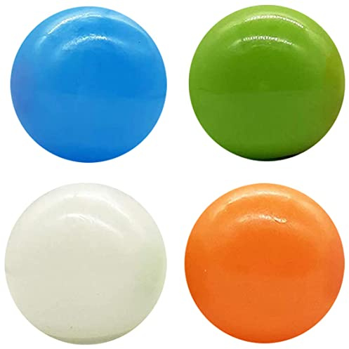 Bolas pegajosas de Techo Brillantes Luminosos Estrés Alivio de Alivio Juguetes para niños 4.5cm 4pcs